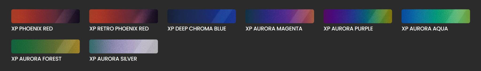 Color-shift PPF swatches
