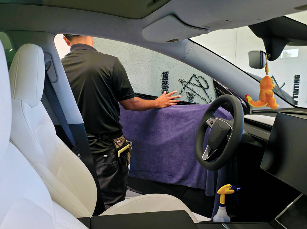 ULTRAFIT tint tools and microfiber in the VMR bay